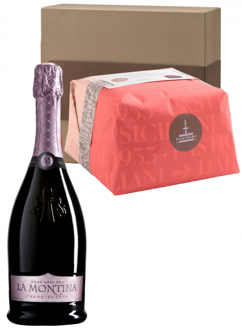Original Franciacorta Rosè Demi Sec DOCG con Panettone Flamigni