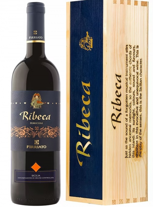 Top Ribeca Perricone Terre Siciliane IGT con cassa legno