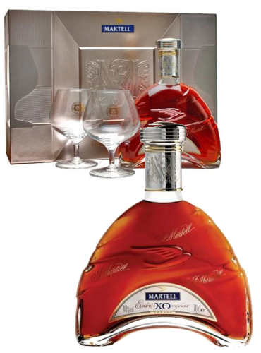 Cofanetto Cognac XO Martell con 2 calici ( Imperfetta)
