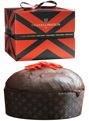 Panettone Extra Dark con crema di Arance Siciliane 1KG 