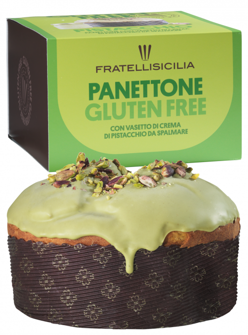 Gluten Free Panettone con Vaso di Crema al Pistacchio