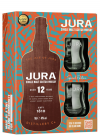 Rum Jura con due bicchieri 
