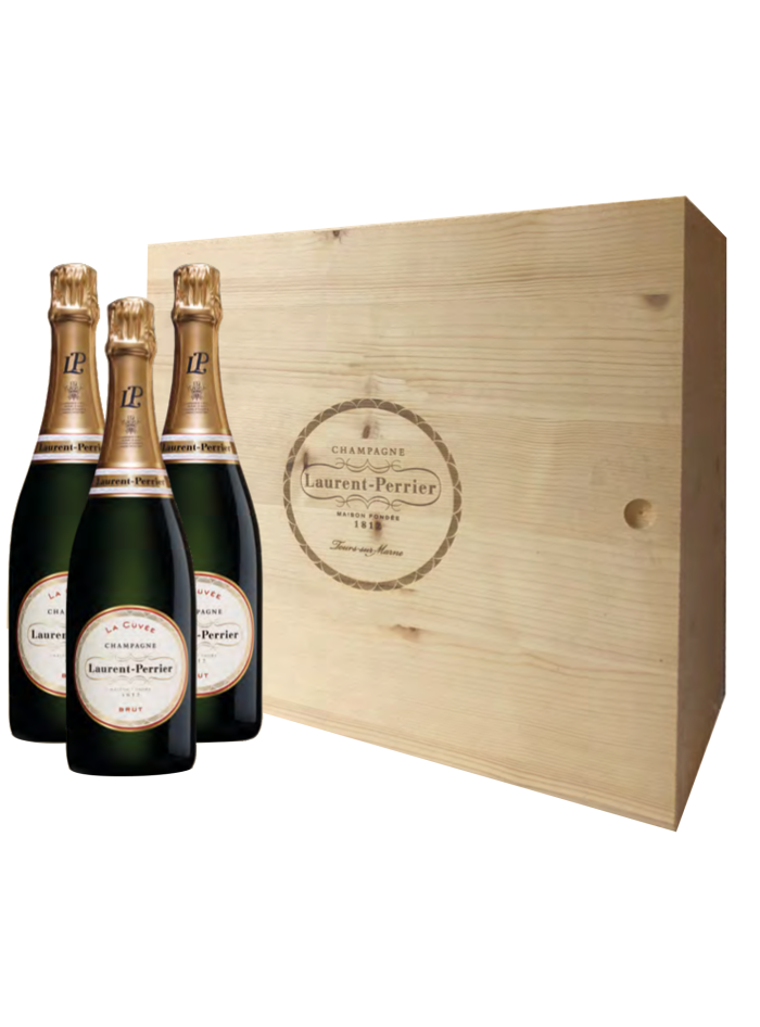 Cassa Legno Cuvee Brut 3bott. Laurent Perrier Cassa Legno Cuvee Brut 3bott. Laurent Perrier