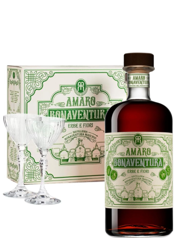 CONF.AMARO ALLE ERBE 70CL+2BICCH BONAVENTURA MASCHIO