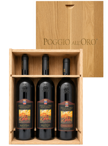 Poggio all'Oro Brunello di Montalcino DOCG in cassa legno (3 bottiglie)