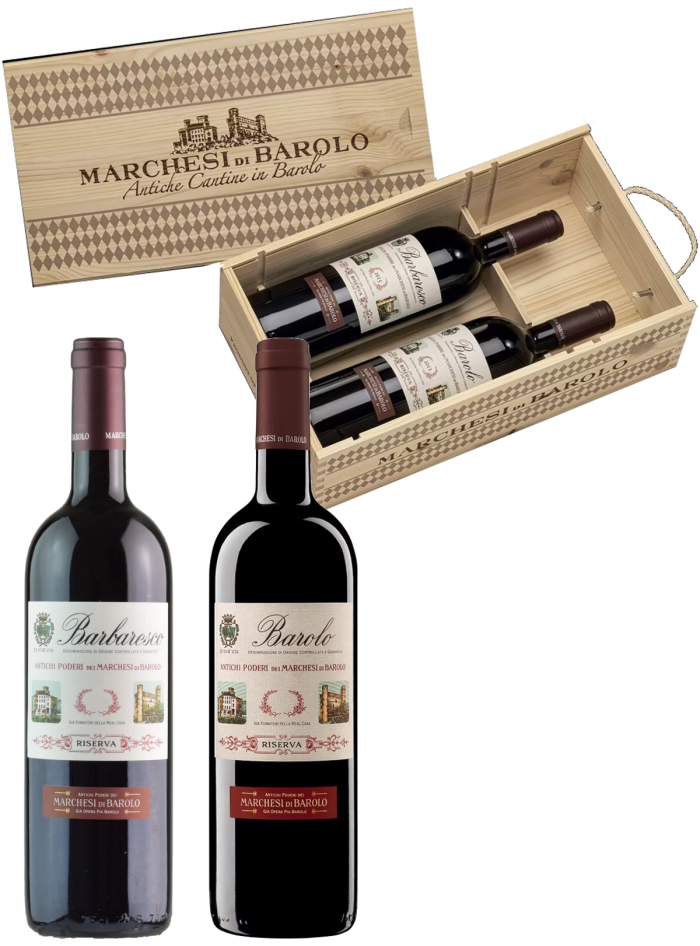 CONFEZ. LE RISERVE 2 BOTT. MARCHESI DI BAROLO CONFEZ. LE RISERVE 2 BOTT. MARCHESI DI BAROLO