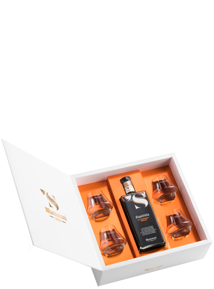 Cofanetto Campione Italia liquir. calici Mantovani Cofanetto Campione Italia liquir. calici Mantovani